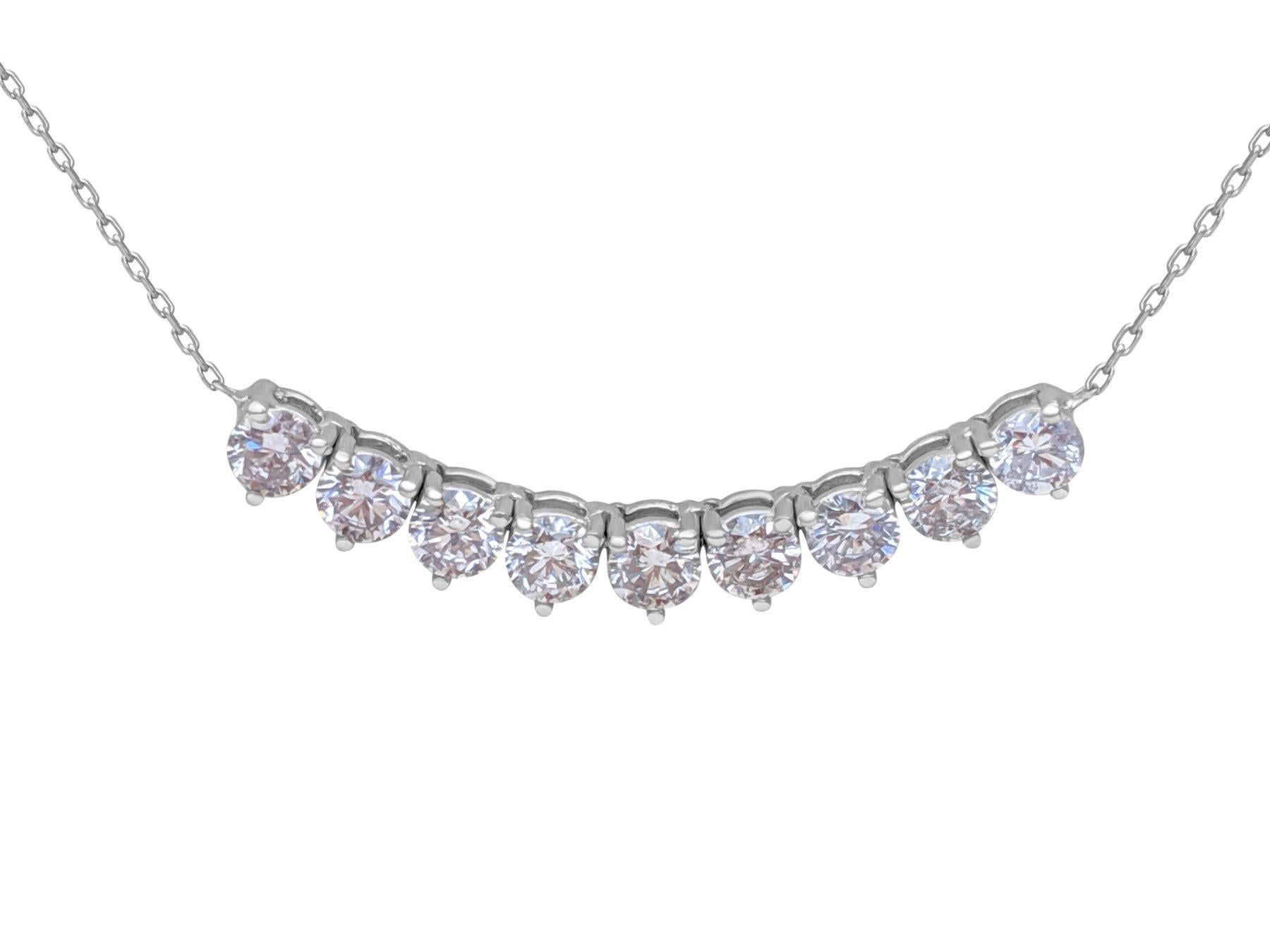 Women's NO RESERVE!  1.56 Carat Fancy Pink Diamonds 14K White Gold Necklace For Sale