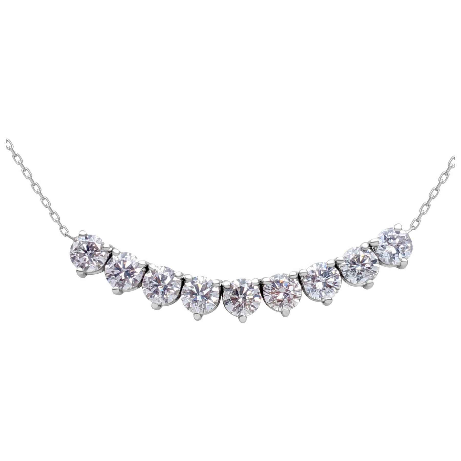 KEINE RESERVE!  1,56 Karat Ausgefallene rosa Diamanten 14K Weißgold Halskette