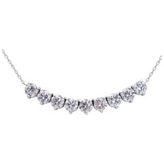 NO RESERVE!  1.56 Carat Fancy Pink Diamonds 14K White Gold Necklace