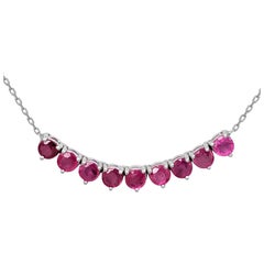 NO RESERVE! 1.77 Carat Ruby - 14kt White gold - Pendant Necklace