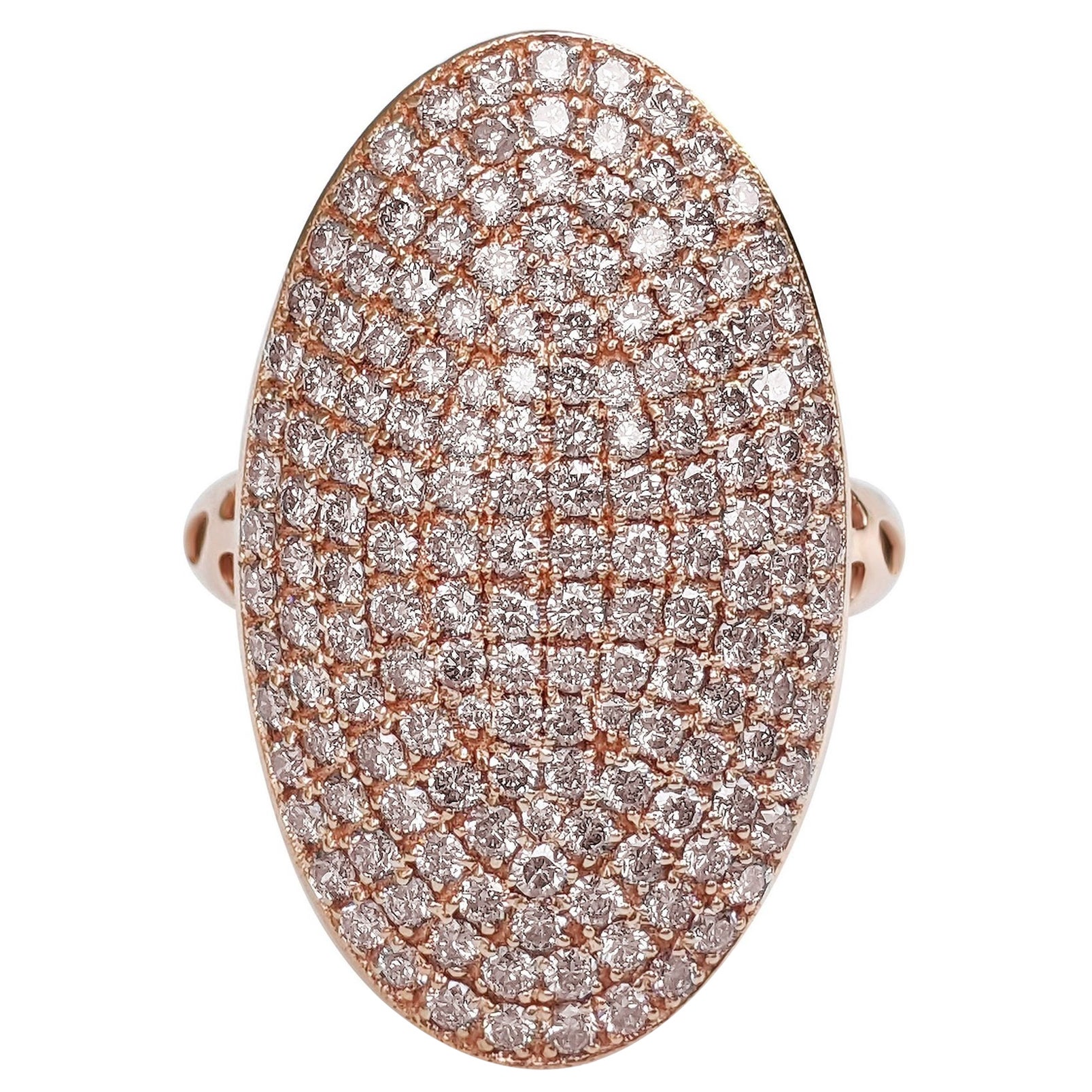 KEIN RESERVE! 2,25 Karat Fancy Pink Diamond Dome - 14 kt. Ring aus Roségold