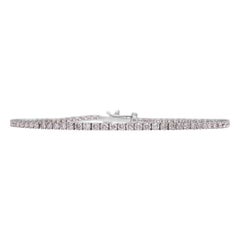 NO RESERVE!  2.47Ct Fancy Light Pink Diamond Tennis 14K  White Gold Bracelet