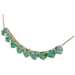 NO RESERVE! 2.59 Carat Emerald - 14kt Yellow gold - Pendant Necklace