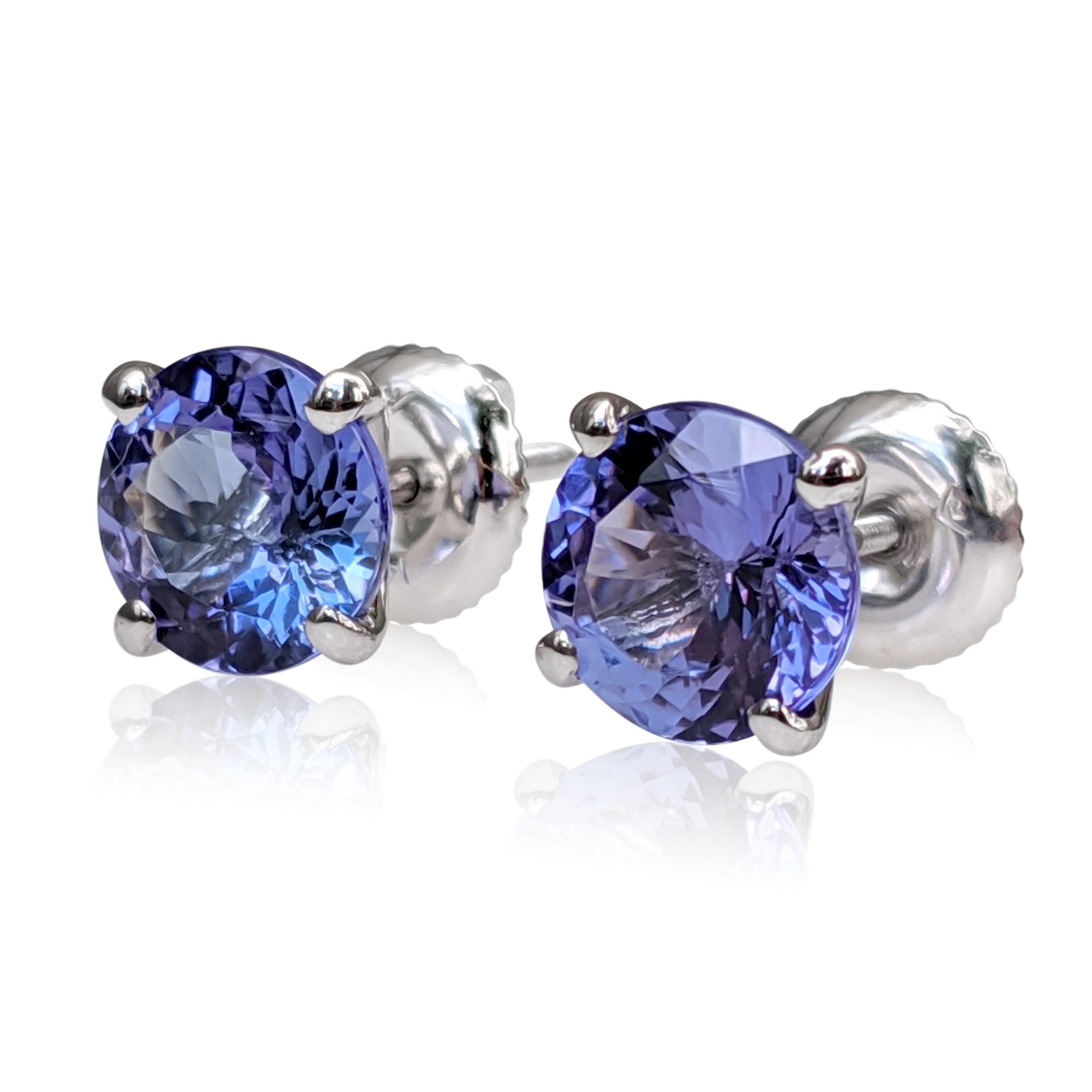 Women's NO RESERVE! 2.79 Carat Tanzanite - 14 kt. White gold - Earrings For Sale