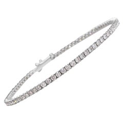 NO RESERVE! - 2.83Ct Pink Diamonds Tennis 14K White Gold Bracelet