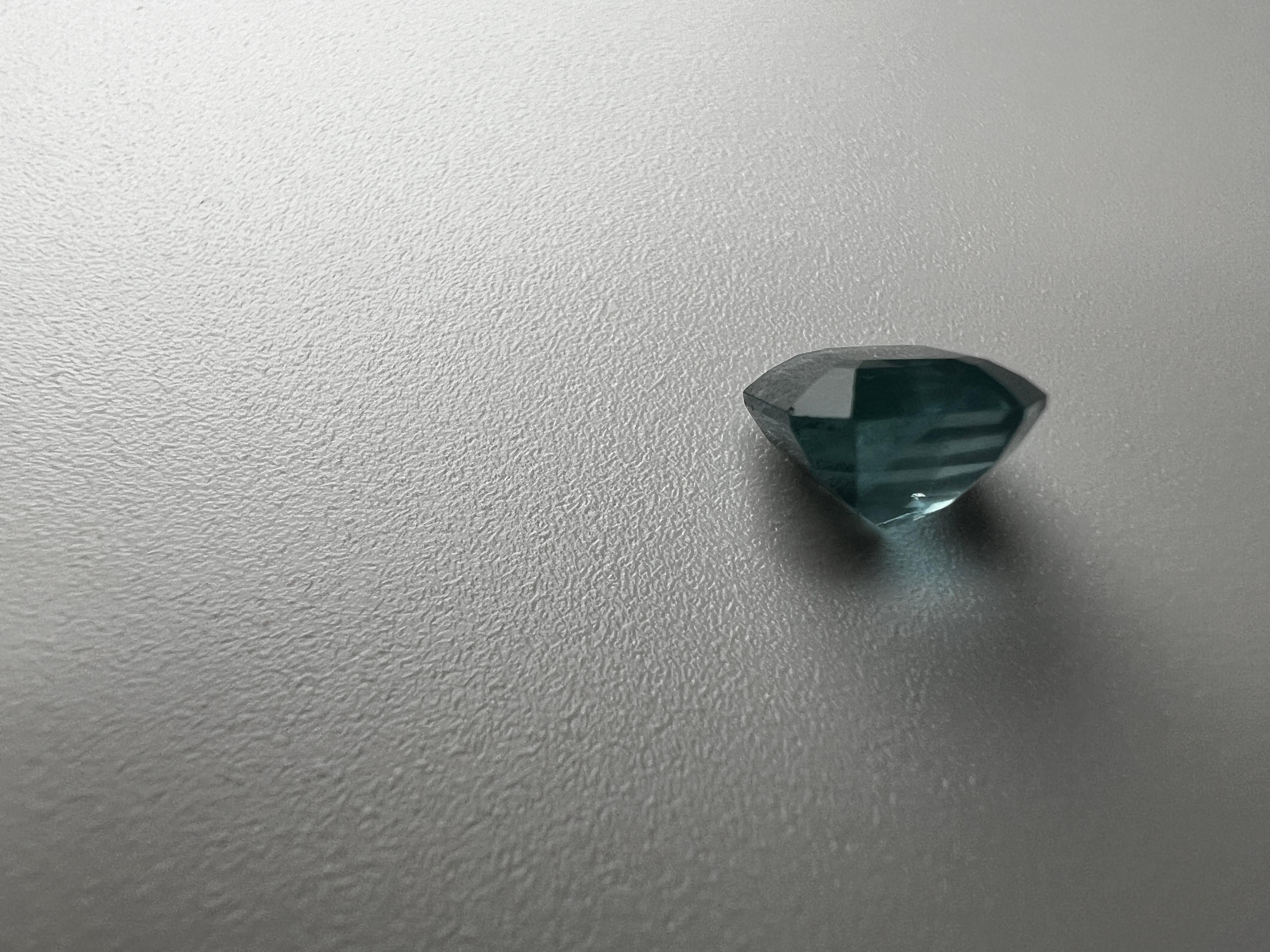 Women's or Men's NO RESERVE 3.05ct NON-OILED Natural Blue Green EMERALD Gemstone For Sale