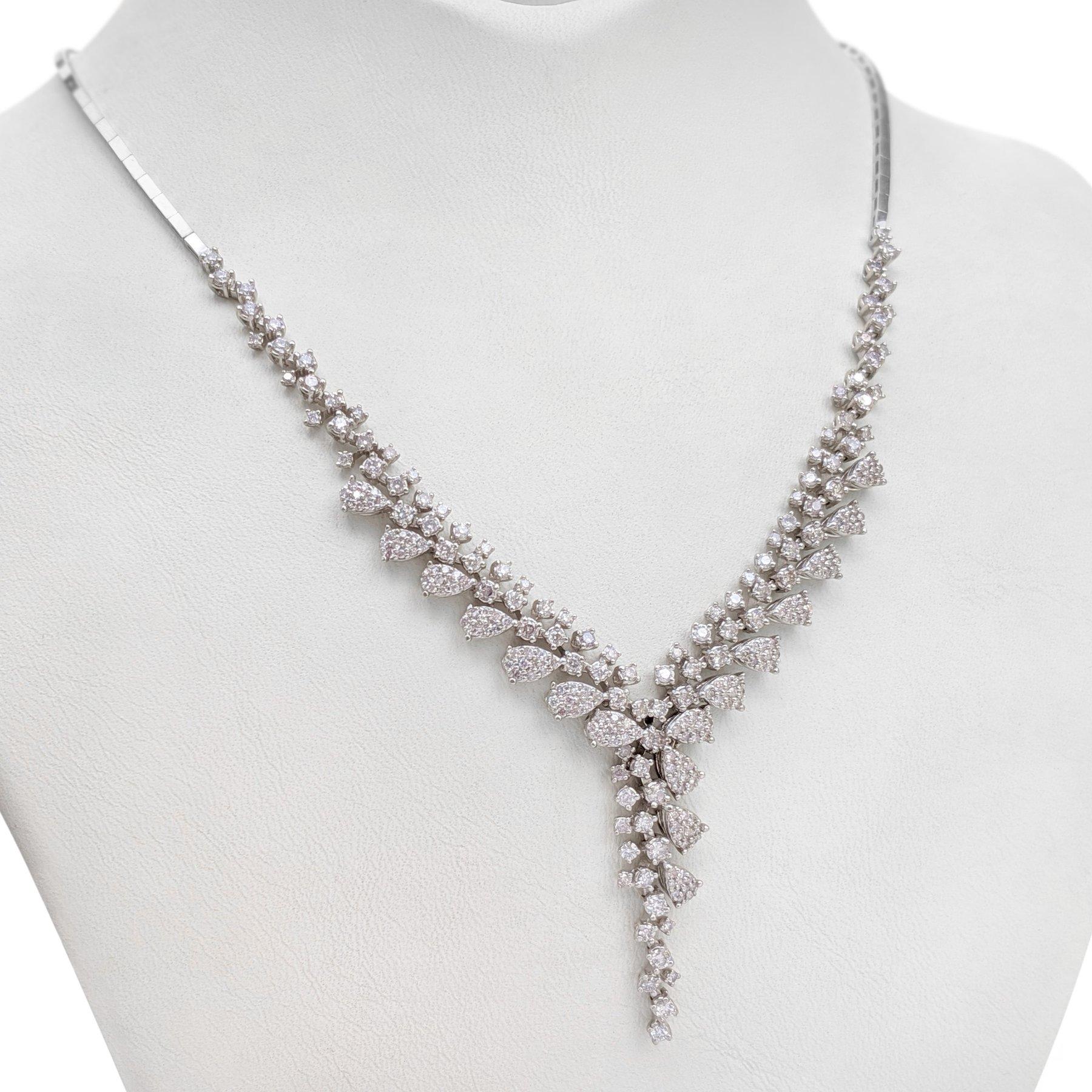 NO RESERVE!  -  3.51 Carat Fancy Pink Diamonds 14K White Gold Necklace For Sale 2