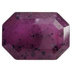 4.285ct NATURAL RUBY  Octagonal Cut Loose Gemstone