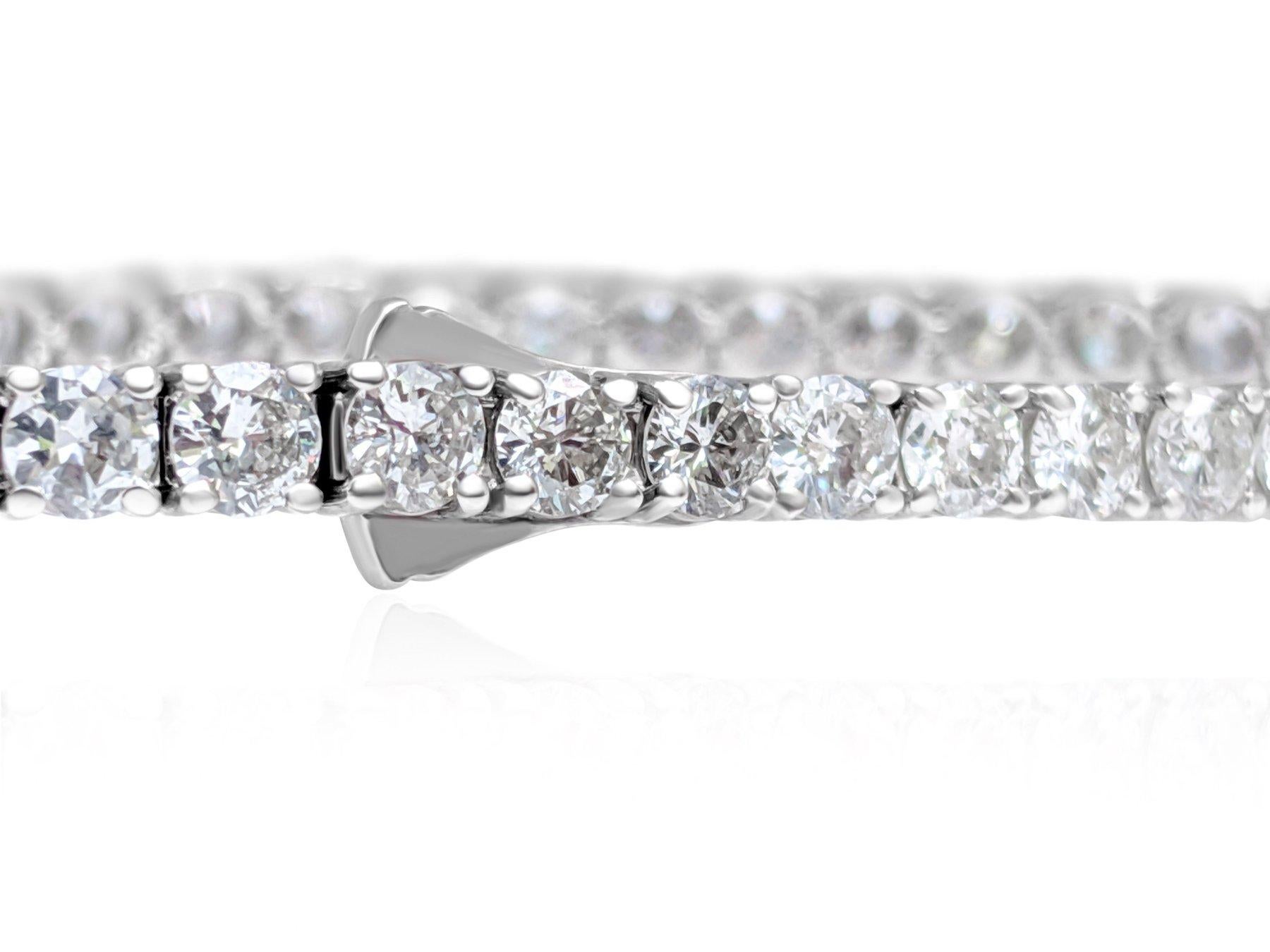 NO RESERVE! - 8.00Ct Diamond Tennis 14K White Gold Bracelet For Sale 1