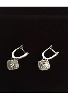 Certified 1.00 Carats Natural Diamonds 18K Gold Earrings