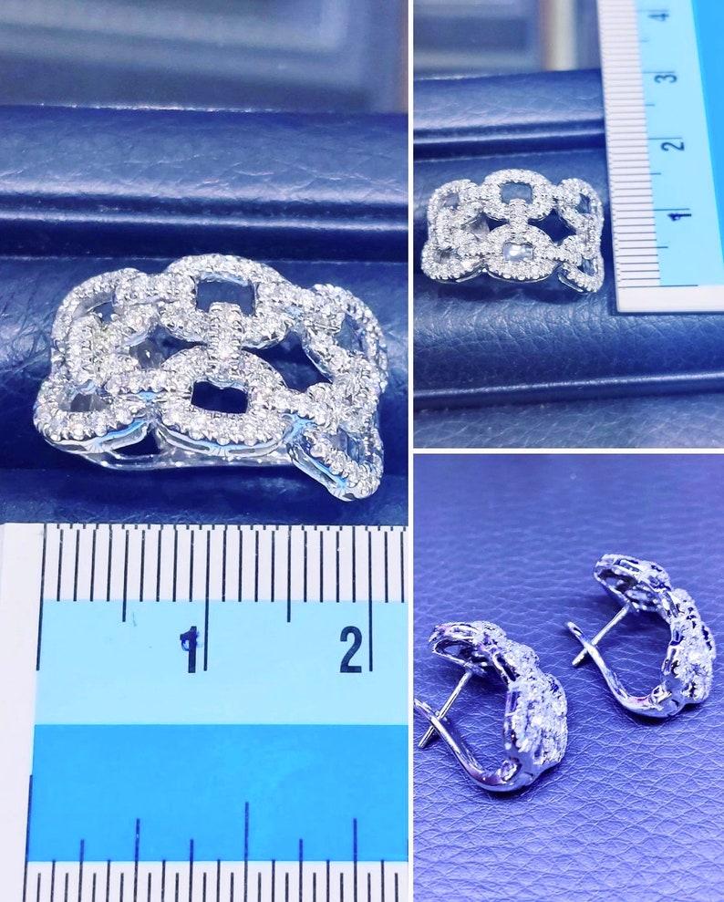 Orecchini in oro 18k con diamanti naturali da 1,77 carati In condizioni Nuovo in vendita a Massafra, IT
