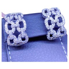 1.77 Carats Natural Diamonds 18k Gold Earrings 