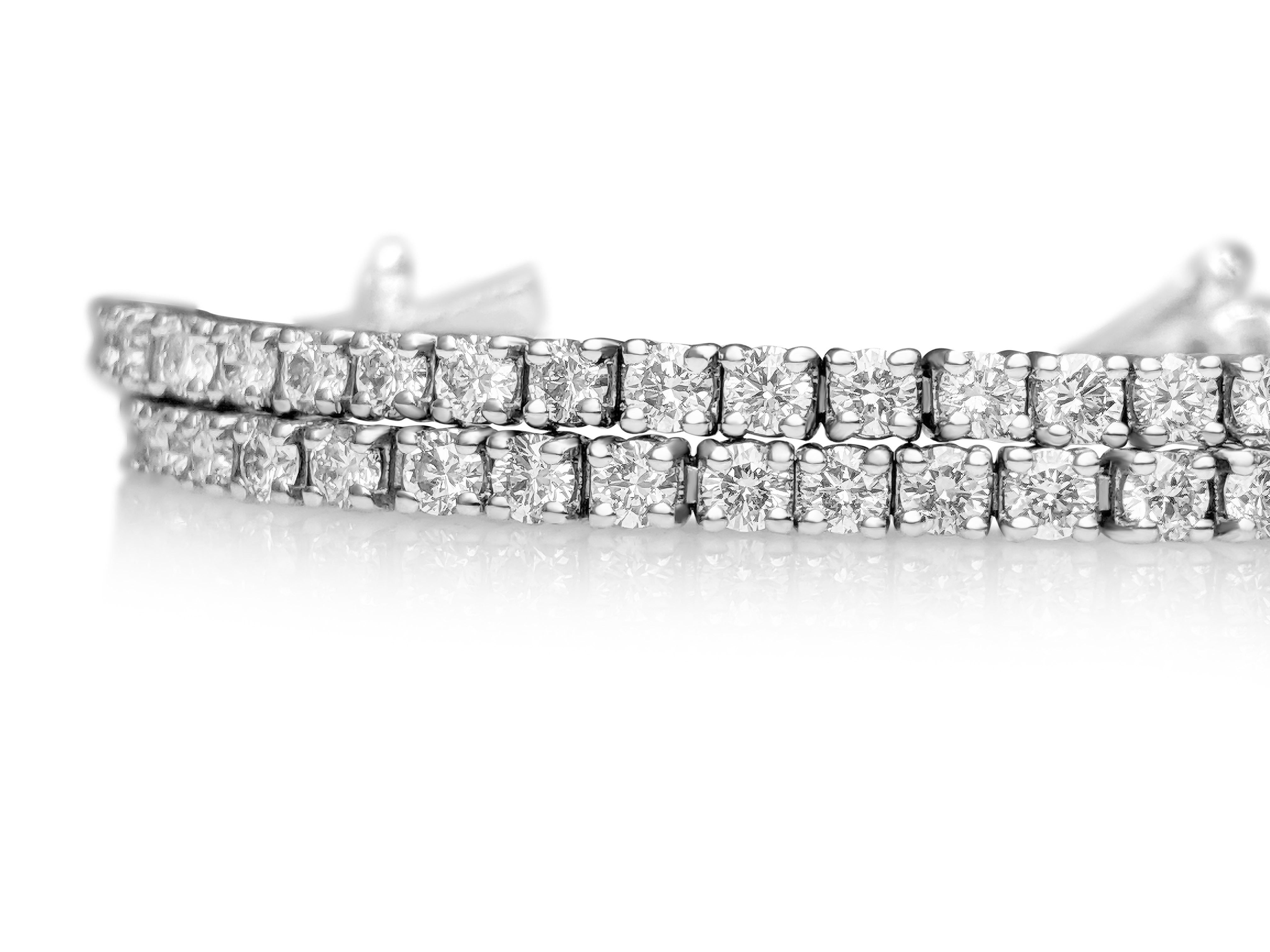 Art Deco $1 No Reserve!  D-F 2.16cttw Diamond Tennis Riviera, 14k White Gold Bracelet