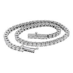 NO RESERVE! E-G 2.42 Carat Diamond Tennis Riviera - 14K White Gold Bracelet