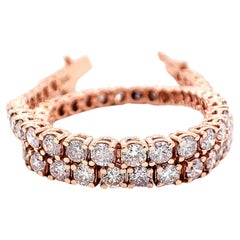 Bracciale in oro 14K con diamanti tondi naturali Pink Diamond certificati IGI da 4,40 carati