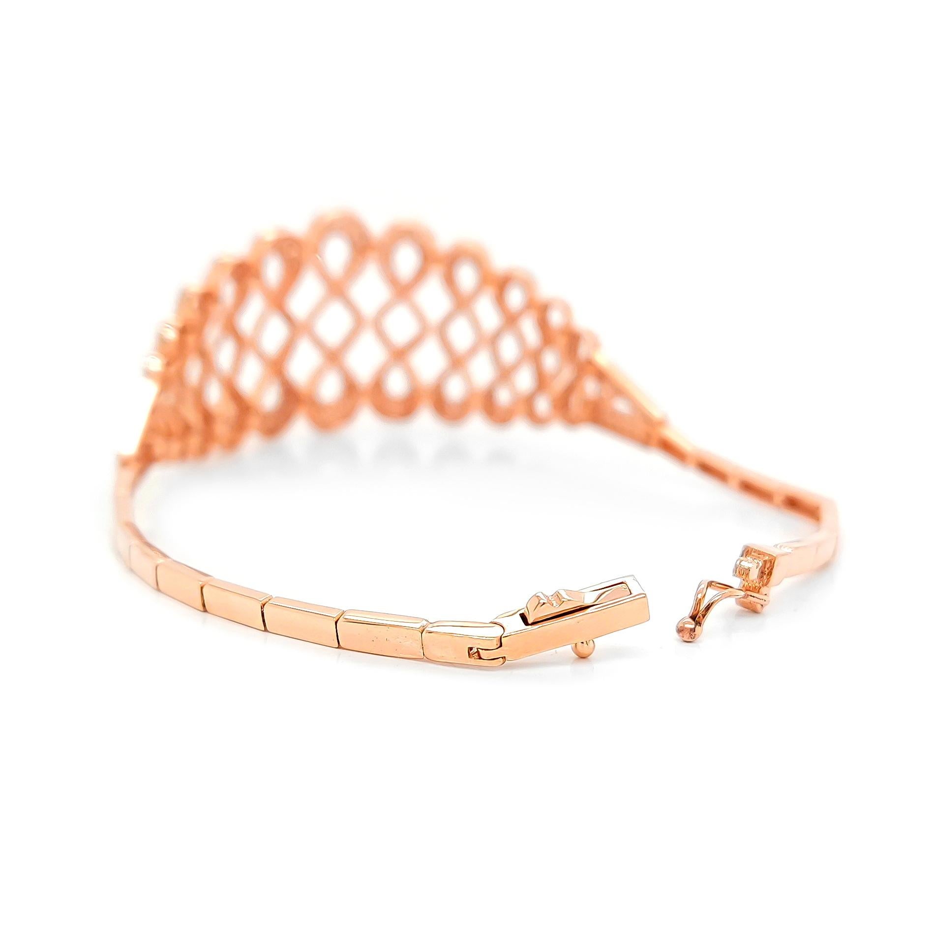 De las mujeres IGI Certificado 2,45 Quilates Fancy Pink Diamond Pulsera 14k Oro Rosa en venta