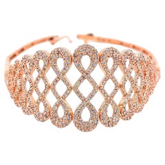 IGI Certificado 2,45 Quilates Fancy Pink Diamond Pulsera 14k Oro Rosa