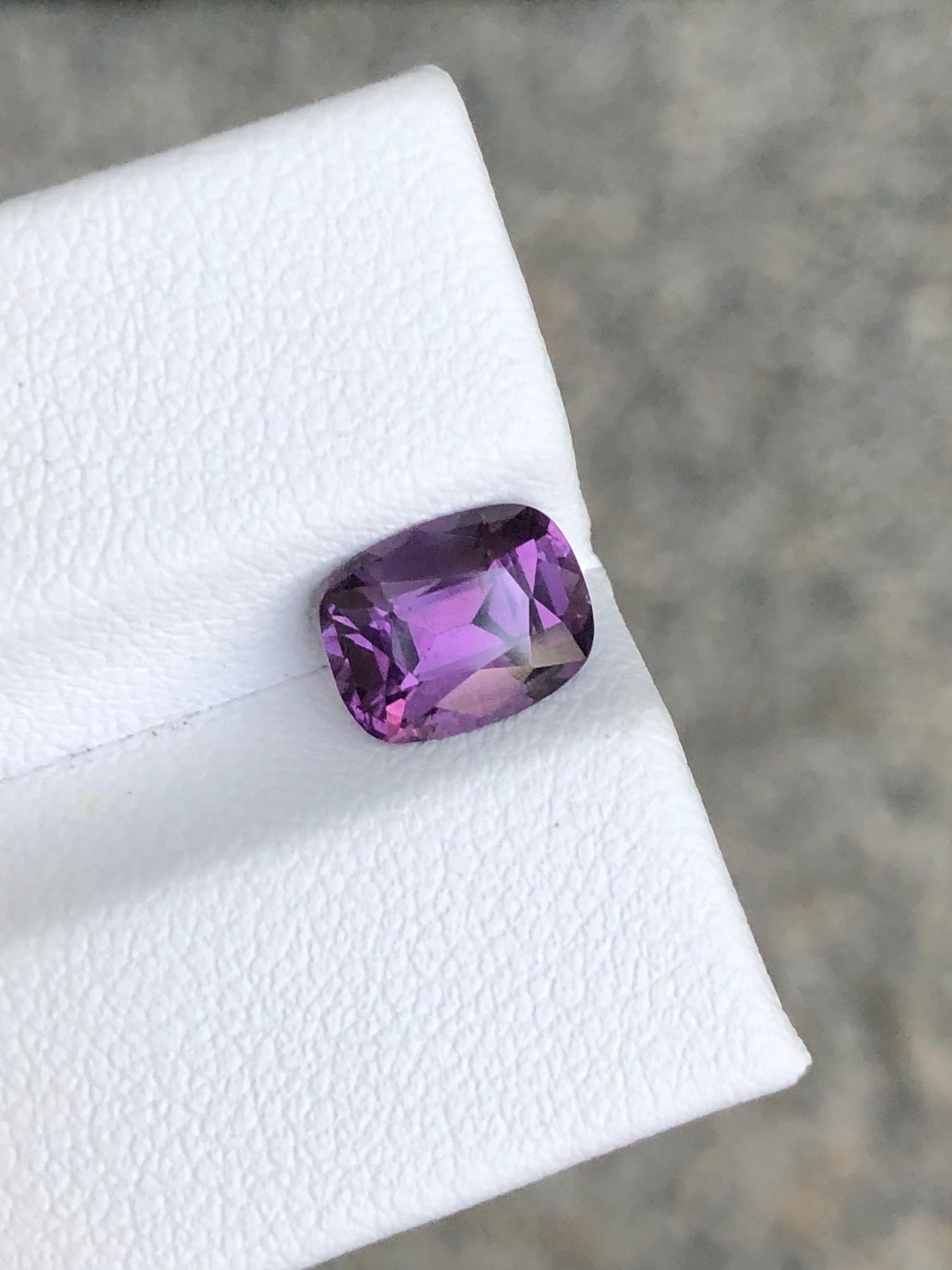 🌟 Introducing our stunning Violet Purple Spinel! 🌟
Elevate your jewelry collection with this mesmerizing 2.25 carat Step Cushion cut Spinel. Radiating elegance and allure, its vibrant violet purple hue is sure to captivate all eyes. With its Eye