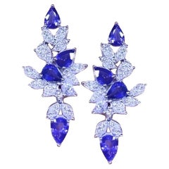 Precio sin reserva.Ct 9, 10 de Ceilán Azul Zafiros y Diamantes