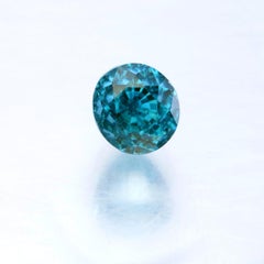 Sparkling Natural Ocean Blue 5.54 Carat Zircon from Cambodia