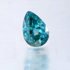 Sparkling Natural Ocean Blue 5.54 Carat Zircon from Cambodia