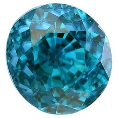 Sparkling Natural Ocean Blue 5.54 Carat Zircon from Cambodia