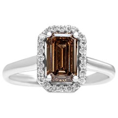 No Reserve!, VS1 1.45cttw Fancy Diamond Halo, 14k White Gold Ring No Reserve!, VS1 1.45cttw Fancy Diamond Halo, 14k White Gold Ring