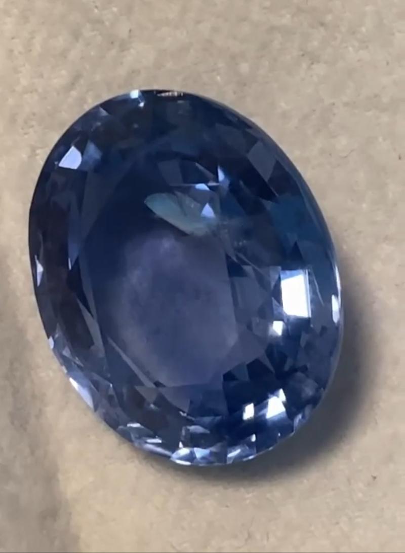 Oval Cut Exceptional Untreated Certified GRS Ct 47, 48 of Burma Sapphire For Sale