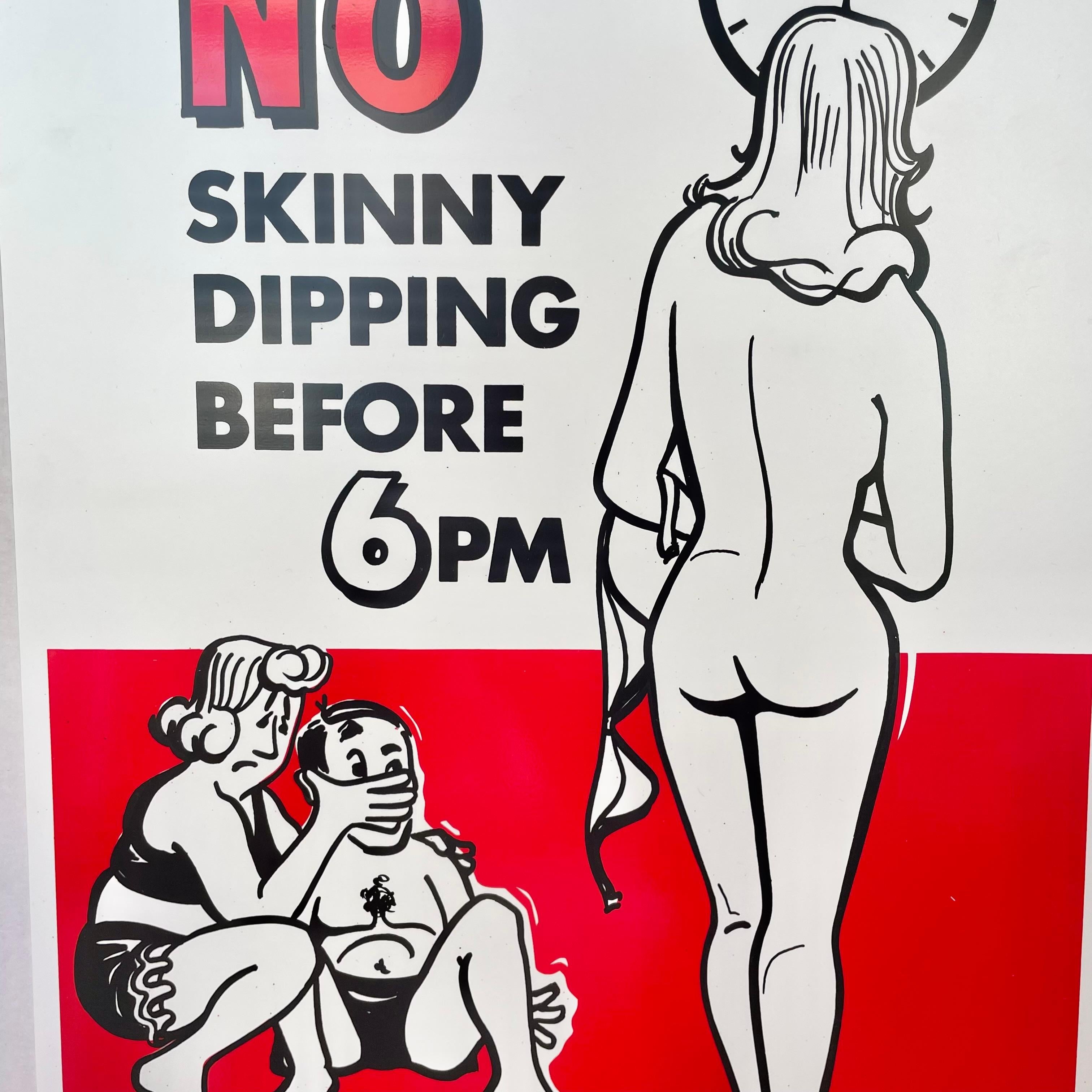 American 'No Skinny Dipping' Sign, 1995 USA