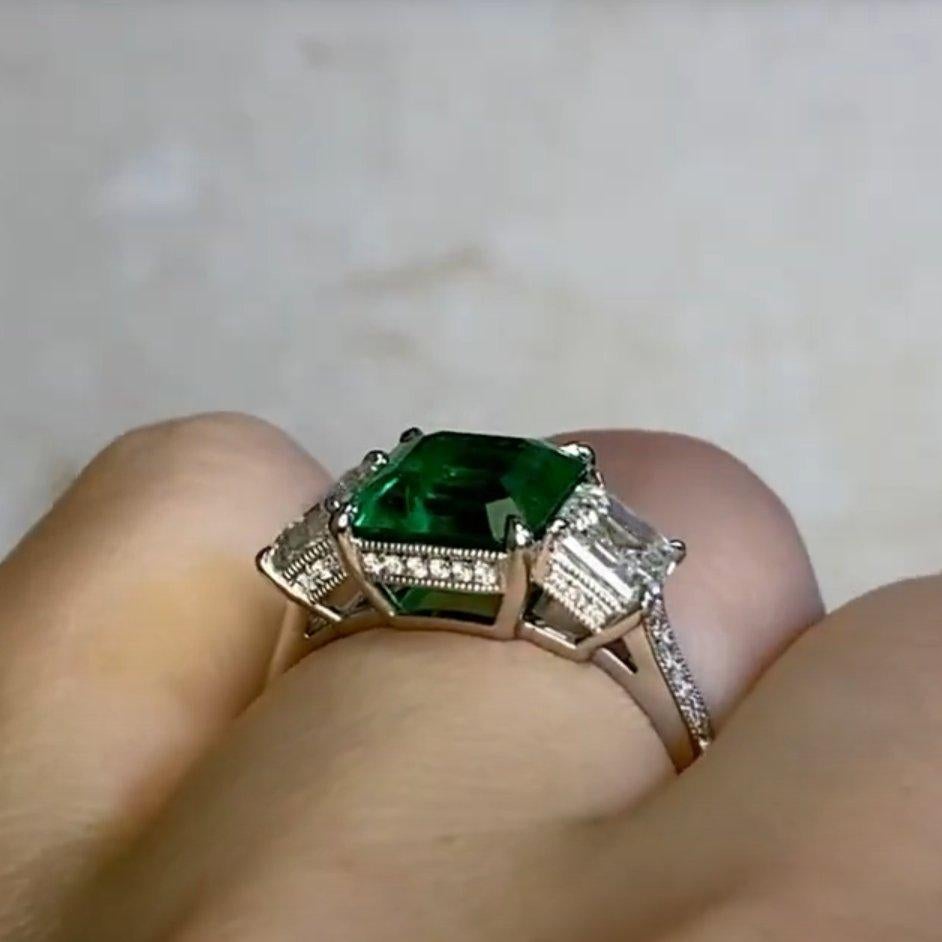 Anillo de esmeralda sin tratamiento (GIA y Gubelin Aprox. 2,6 quilates) Esmeralda colombiana en Excelente estado para la venta en New York, NY