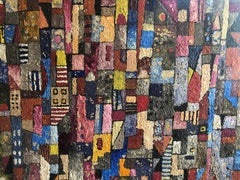 "No Vacancy" Oil on Burlap Canvas, circa 1950