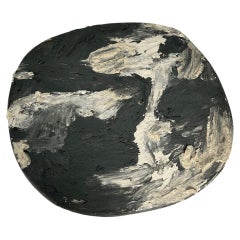 NO.0003  Black White Multi  Painterly Wall Hanging Art Piece