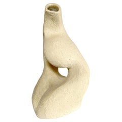 No.000341 Handcrafted Organic Modern Textured White Ceramic Vessel- Lost Quarry