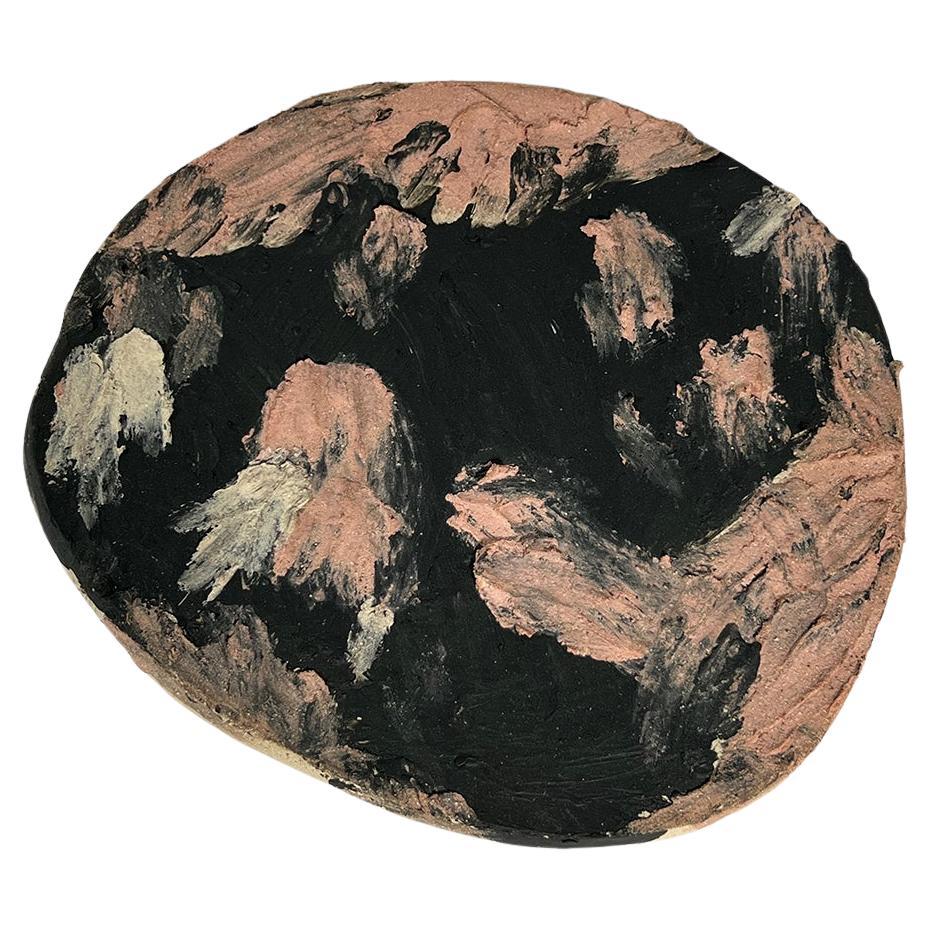 NO.0004  Black Pink Multi  Painterly Wall Hanging Art Piece
