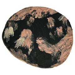 NO.0004  Black Pink Multi  Painterly Wall Hanging Art Piece