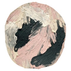 NO.0006 Pink Black Multi Painterly Wall Hanging Art Piece