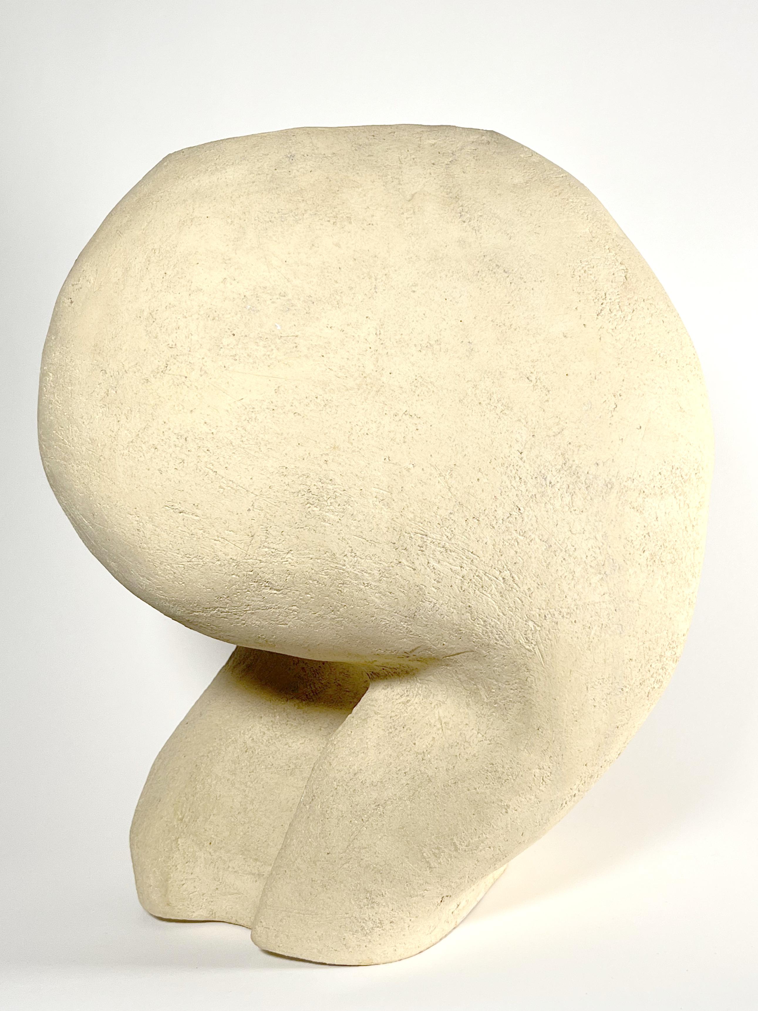 No.000709 Handcrafted Organic Modern Textured White Ceramic Vessel- Lost Quarry In condizioni Nuovo in vendita a Brooklyn, NY