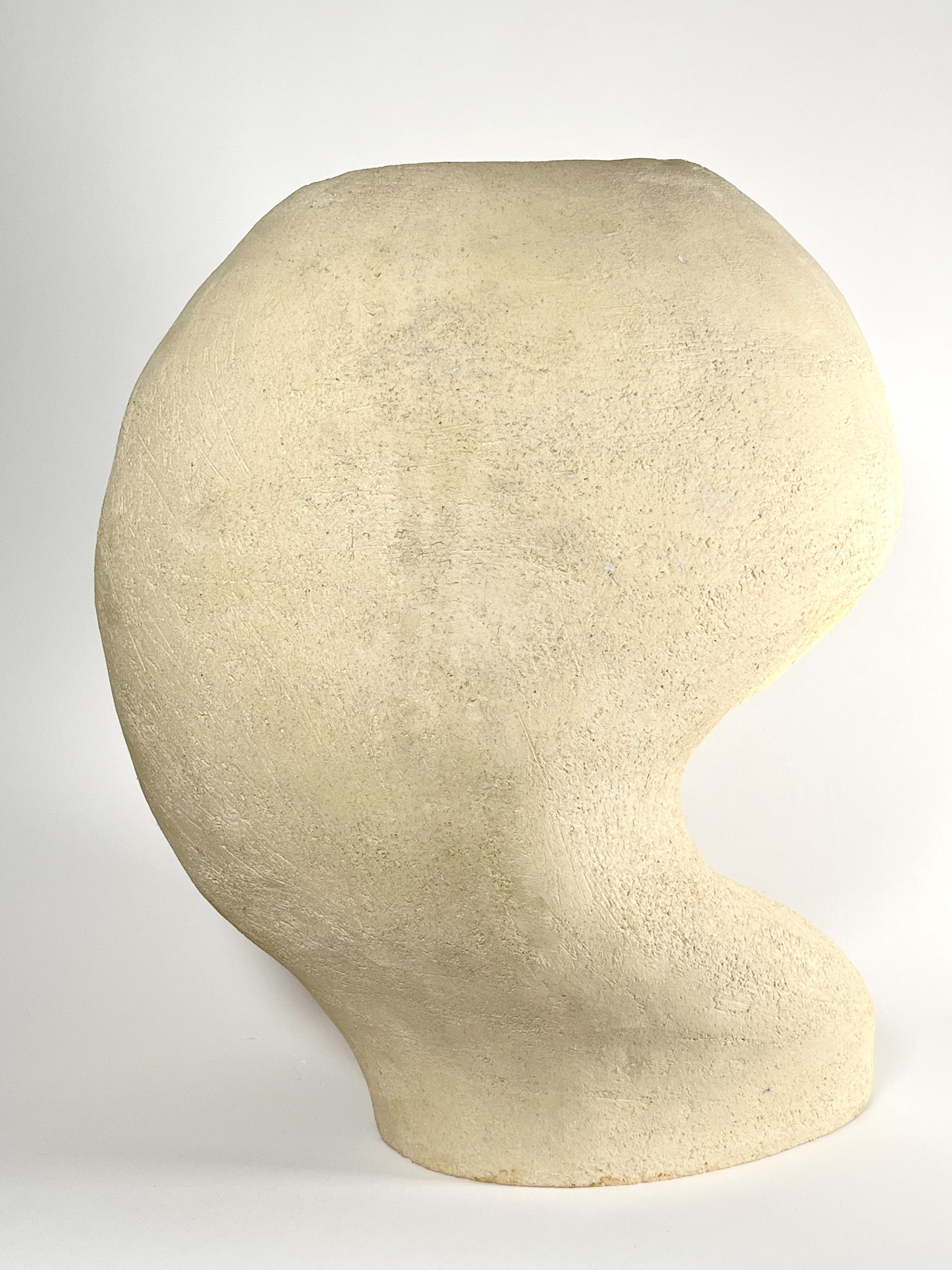 XXI secolo e contemporaneo No.000709 Handcrafted Organic Modern Textured White Ceramic Vessel- Lost Quarry in vendita