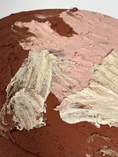 NO.0008 Terra Cotta Pink Multi Painterly Wandbehang Kunstwerk