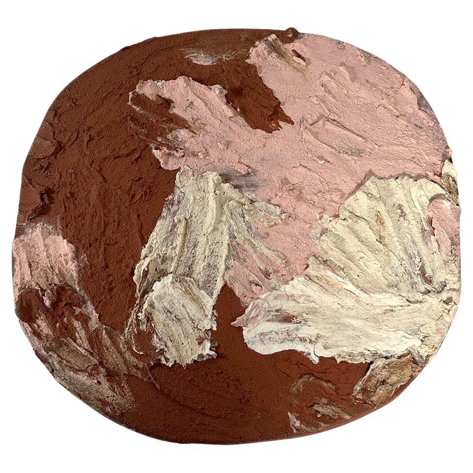 NO.0008 Terra Cotta Pink Multi Painterly Wall Hanging Art Piece