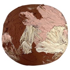 NO.0008 Terra Cotta Pink Multi Painterly Wall Hanging Art Piece