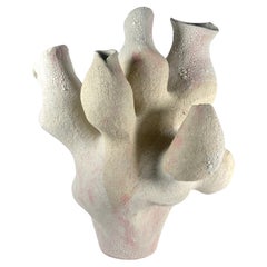 No.000810 Handcrafted Organic Textured White Ceramic Vessel- Lost Quarry