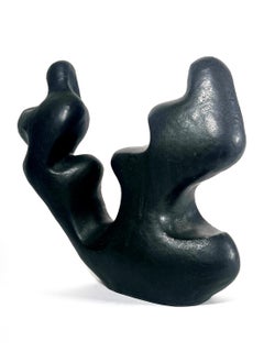 No.000811 Handcrafted Organic Modern Black Ceramic Vessel- Lost Quarry