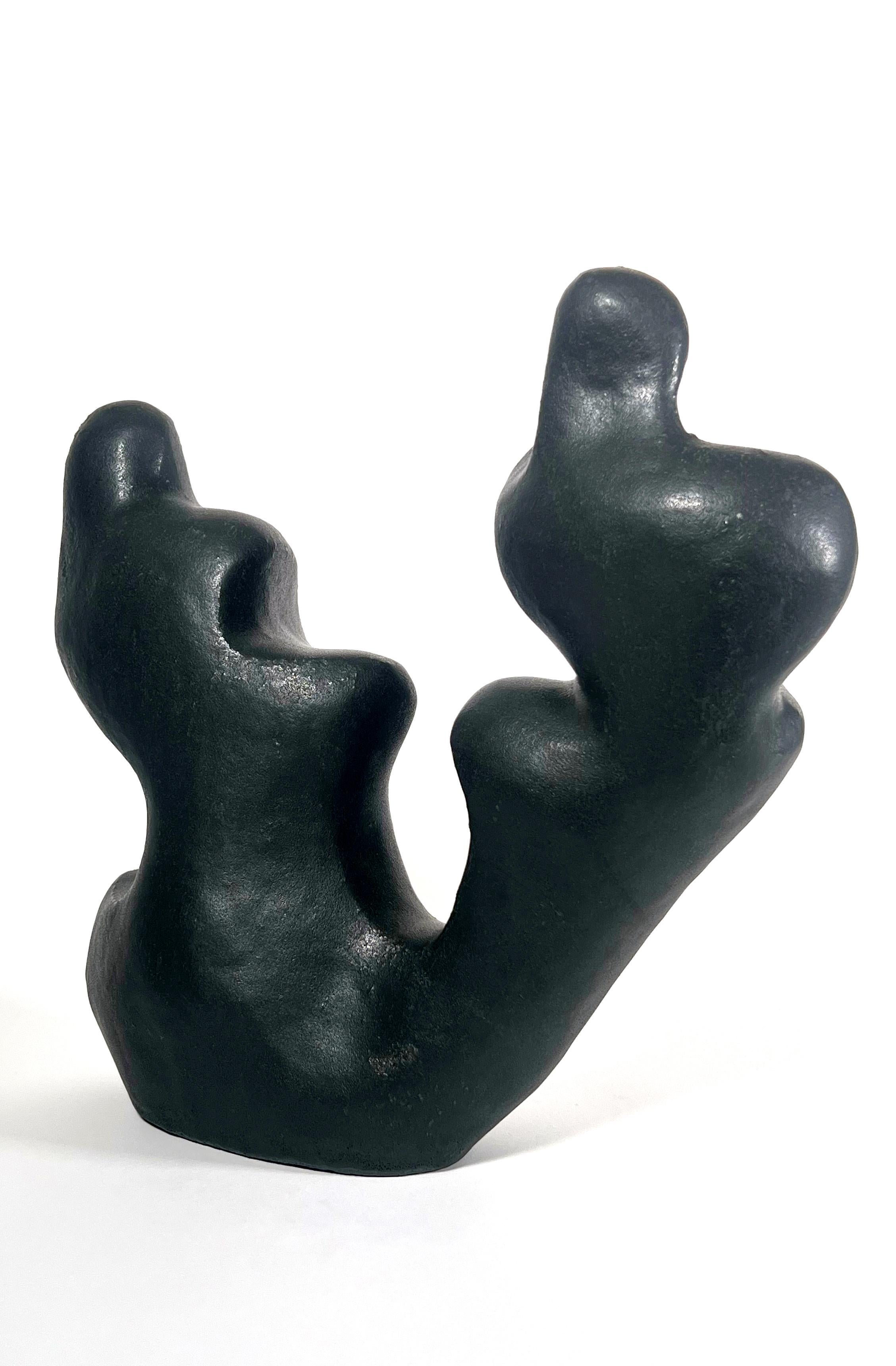 No.000811 Handcrafted Organic Modern Black Ceramic Vessel- Lost Quarry In New Condition For Sale In Brooklyn, NY