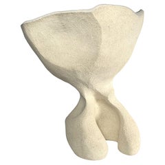 No.000812 Handcrafted Organic White Ceramic Sculptural Fruit Bowl- Lost Quarry