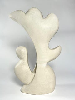 NO.000956 Handcrafted Organic Modern Textured White Ceramic Vessel- Lost Quarry