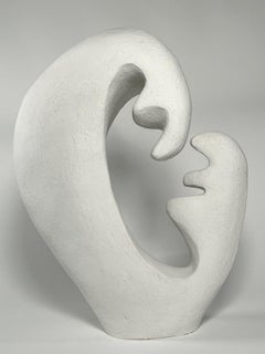 NO.000957 Vase en céramique blanche texturée, moderne et organique, fabriqué à la main - Lost Quarry
