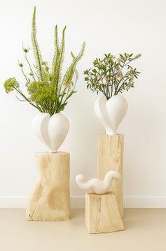 NO.000958  Large Matte White Pod Vase