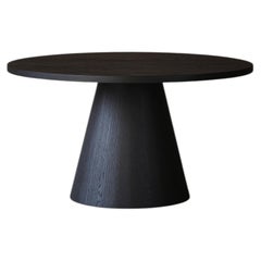 Mesa de comedor No01 Socle en madera negra, una obra maestra de madera maciza de NONO