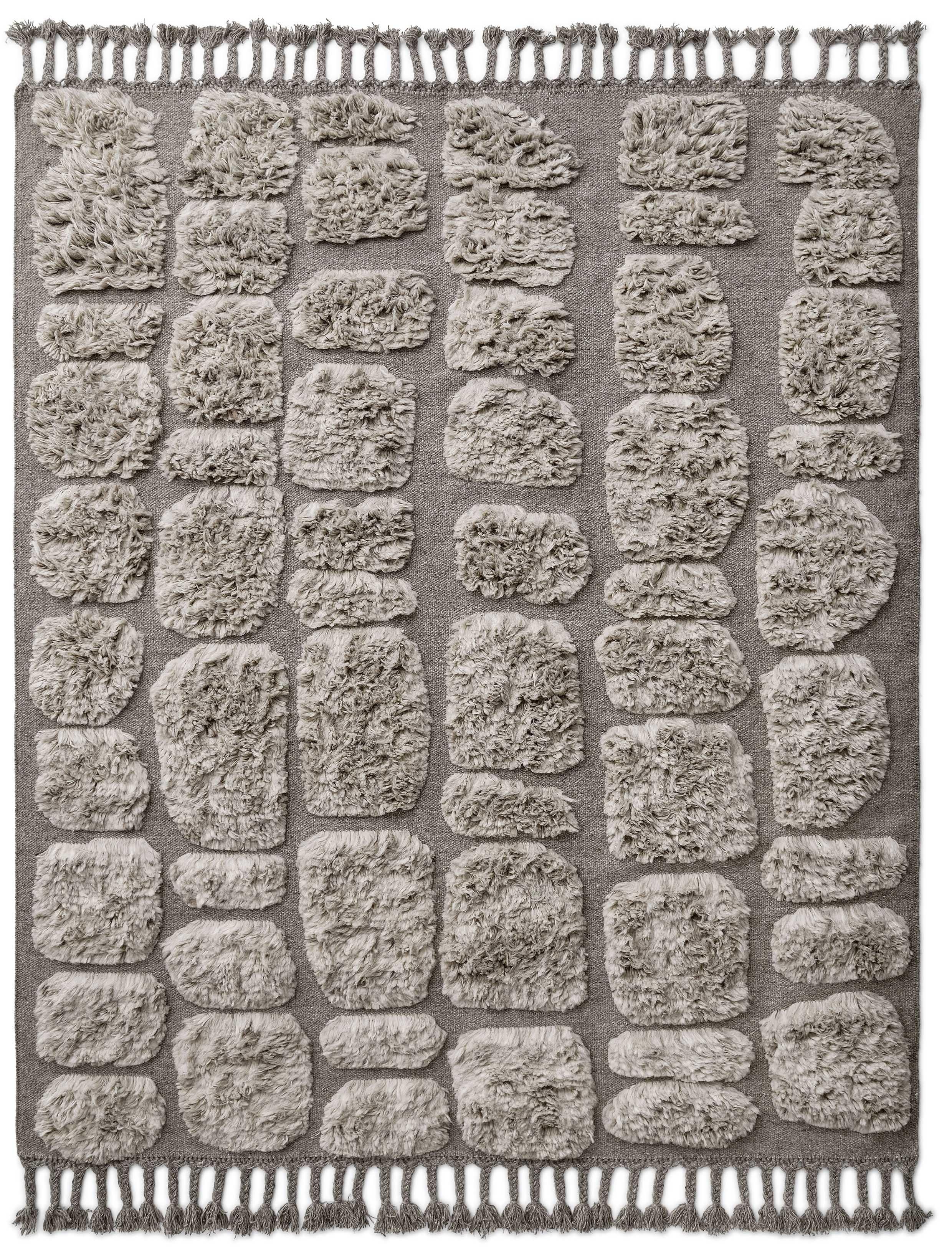 No.03 Rug by Cappelen Dimyr
Dimensions: D290 x H350
Materials: 85% wool 15% cotton

no.03 is a contemporary yet timeless hand-knotted rug in natural wool. The soft fields of shaggy wool pattern creates an organic and bohemian vibe to this